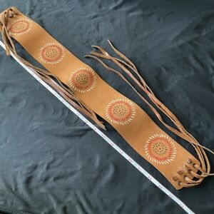 Vera Neumann 1969 Leather Hippie Wide Belt